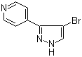 structure of CAS# 166196-54-9, 4-(4-Bromo-1H-pyrazol-3-yl)pyridine