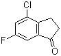 4-氯-6-氟-1-茚满酮分子结构 (CAS 166250-01-7)