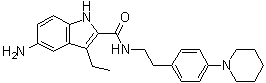 CAS 登录号：1663564-67-7, 5-氨基-3-乙基-N-[2-[4-(1-哌啶基)苯基]乙基]-1H-吲哚-2-甲酰胺