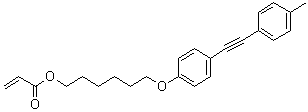 2-丙烯酸 6-[4-[2-(4-甲基苯基)乙炔基]苯氧基]己基酯分子结构 (CAS 166596-22-1)