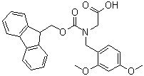N-[(2,4-二甲氧基苯基)甲基]-N-[芴甲氧羰基]甘氨酸分子结构 (CAS 166881-42-1)