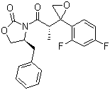 (4S)-3-[(2R)-2-[(2R)-2-(2,4-二氟苯基)-2-环氧乙基]-1-氧代丙基]-4-(苯基甲基)-2-恶唑啉酮分子结构 (CAS 166948-47-6)