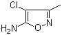 4-氯-3-甲基异恶唑-5-胺分子结构 (CAS 166964-09-6)