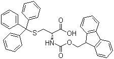 structure of CAS# 167015-11-4, N-Fmoc-S-三苯甲基-D-半胱氨酸