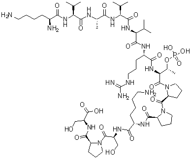 CAS 登录号：1670270-09-3, L-赖氨酰-L-缬氨酰-L-丙氨酰-L-缬氨酰-L-缬氨酰-L-精氨酰-[O-膦酰-L-苏氨酰]-L-脯氨酰-L-脯氨酰-L-赖氨酰-L-丝氨酰-L-脯氨酰-L-丝氨酸