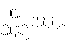 匹伐他汀乙酯分子结构 (CAS 167073-19-0)