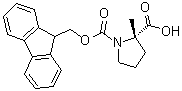 (S)-1-[芴甲氧羰基]-2-甲基吡咯烷-2-羧酸分子结构 (CAS 167275-47-0)