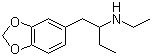 N-乙基-1-(3,4-亚甲二氧基苯基)-2-丁胺分子结构 (CAS 167394-39-0)