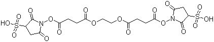 乙二醇-双(丁二酸 N-羟基琥珀酰亚胺酯)二磺酸分子结构 (CAS 167410-92-6)