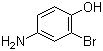 4-氨基-2-溴苯酚分子结构 (CAS 16750-67-7)