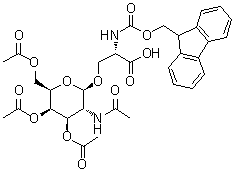 CAS # 1676104-71-4, N-[(9H-Fluoren-9-ylmethoxy)carbonyl]-O-[3,4,6-tri-O-acetyl-2-(acetylamino)-2-deoxy-beta-D-galactopyranosyl]-L-serine
