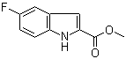 structure of CAS# 167631-84-7, 5-Fluoro-1H-indole-2-carboxylic acid methyl ester