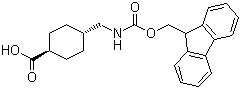 反式-4-(N-芴甲氧羰基氨基甲基)环己烷甲酸分子结构 (CAS 167690-53-1)
