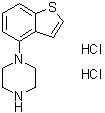 structure of CAS# 1677681-05-8, 1-苯并[b]噻吩-4-基哌嗪二盐酸盐