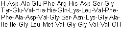 L-alpha-天冬氨酰-L-丙氨酰-L-alpha-谷氨酰-L-苯丙氨酰-L-精氨酰-L-组氨酰-L-alpha-天冬氨酰-L-丝氨酰甘氨酰-L-酪氨酰-L-alpha-谷氨酰-L-缬氨酰-L-组氨酰-L-组氨酰-L-谷氨酰胺酰-L-赖氨酰-L-亮氨酰-L-缬氨酰-L-苯丙氨酰-L-苯丙氨酰-L-丙氨酰-L-alpha-天冬氨酰-L-缬氨酰甘氨酰-L-丝氨酰-L-天冬氨酰胺酰-L-赖氨酰甘氨酰-L-丙氨酰-L-异亮氨酰-L-异亮氨酰甘氨酰-L-亮氨酰-L-蛋氨酰-L-缬氨酰甘氨酰甘氨酰-L-缬氨酰-L-缬氨酸分子结构 (CAS 1678416-36-8)