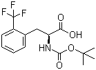 Boc-L-2-三氟甲基苯丙氨酸分子结构 (CAS 167993-21-7)