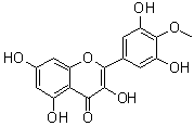 3,3',5,5',7-五羟基-4'-甲氧基黄酮分子结构 (CAS 16805-10-0)