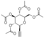 3,7-脱水-1,2-二脱氧-D-甘油型-D-古洛-辛-1-炔糖醇四乙酸酯分子结构 (CAS 168105-32-6)
