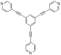 1,3,5-三(4-吡啶基乙炔基)苯分子结构 (CAS 168289-78-9)