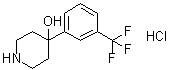 structure of CAS# 1683-49-4, 4-[3-(三氟甲基)苯基]-4-哌啶醇盐酸盐