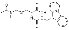 S-[(乙酰基氨基)甲基]-N-[芴甲氧羰基]-D-半胱氨酸分子结构 (CAS 168300-88-7)