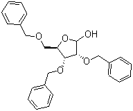 CAS # 16838-89-4, 2,3,5-Tris-O-(phenylmethyl)-D-ribofuranose, D-2,3,5-tri-O-benzyl-Ribofuranose