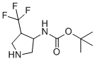 structure of CAS# 168545-06-0, 叔-丁基N-[4-(三氟甲基)吡咯烷-3-基]氨基甲酸酯