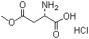 L-天冬氨酸-beta-甲酯盐酸盐分子结构 (CAS 16856-13-6)