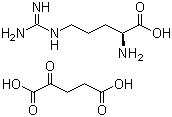 L-精氨酸 alpha-酮戊二酸盐分子结构 (CAS 16856-18-1)