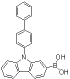 9-(联苯-4-基)咔唑-2-硼酸分子结构 (CAS 1686100-04-8)