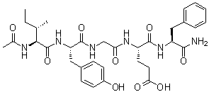 N-乙酰基-L-异亮氨酰-L-酪氨酰甘氨酰-L-alpha-谷氨酰-L-苯丙氨酰胺分子结构 (CAS 168781-78-0)