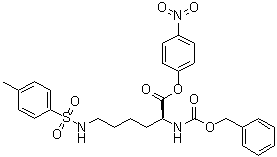structure of CAS# 16879-94-0, N6-[(4-甲基苯基)磺酰基]-N2-[(苯基甲氧基)羰基]-L-赖氨酸对硝基苯基酯