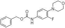 (3-氟-4-吗啉-4-基苯基)氨基甲酸苄酯分子结构 (CAS 168828-81-7)