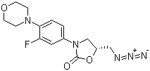 (R)-5-(叠氮甲基)-3-[3-氟-4-(4-吗啉基)苯基]-2-噁唑烷酮分子结构 (CAS 168828-84-0)