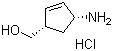 (1S,4R)-(4-氨基环戊-2-烯基)甲醇盐酸盐分子结构 (CAS 168960-19-8)