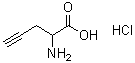 structure of CAS# 16900-57-5, 2-Amino-4-pentynoic acid hydrochloride