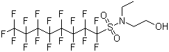 structure of CAS# 1691-99-2, N-Ethyl-N-(2-hydroxyethyl)perfluorooctylsulphonamide