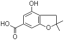 2,3-二氢-4-羟基-2,2-二甲基-6-苯并呋喃甲酸分子结构 (CAS 169130-42-1)