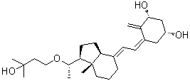 CAS # 169218-34-2, (1R,3R,5Z)-4-Methylene-5-[(2E)-[(1S,3aS,7aS)-octahydro-1-[(1S)-1-(3-hydroxy-3-methylbutoxy)ethyl]-7a-methyl-4H-inden-4-ylidene]ethylidene]-1,3-cyclohexanediol, 1beta-OCT