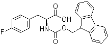Fmoc-L-4-氟苯丙氨酸分子结构 (CAS 169243-86-1)