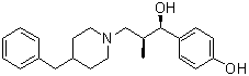 (alphaR,betaS)-alpha-(4-羟基苯基)-beta-甲基-4-苄基-1-哌啶丙醇分子结构 (CAS 169274-78-6)