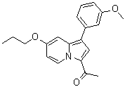 1-[1-(3-甲氧基苯基)-7-丙氧基-3-吲哚嗪基]乙酮分子结构 (CAS 1693766-04-9)