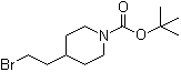 structure of CAS# 169457-73-2, 4-(2-溴乙基)哌啶-1-羧酸叔丁酯