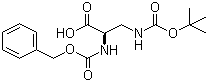 structure of CAS# 16947-84-5, L-N-Cbz-3-N-Boc-Amino-alanine