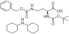 structure of CAS# 16947-89-0, N-Boc-N'-Cbz-L-2,4-diaminobutyric acid dicyclohexylamine salt