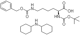 structure of CAS# 16948-04-2, N6-苄氧羰基-N2-叔丁氧羰基-L-赖氨酸二环己胺盐