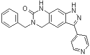 structure of CAS# 1695533-89-1, 1,5,6,8-四氢-6-(苯基甲基)-3-(4-吡啶基)-7H-吡唑并[4,3-g]喹唑啉-7-酮