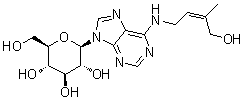 CAS # 169565-72-4, cis-Zeatin-9-glucoside, (2Z)-4-[(9-beta-D-Glucopyranosyl-9H-purin-6-yl)amino]-2-methyl-2-buten-1-ol