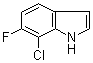 7-氯-6-氟-1H-吲哚分子结构 (CAS 169673-92-1)