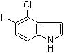 4-氯-5-氟吲哚分子结构 (CAS 169674-02-6)